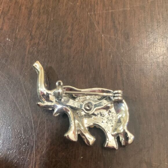 Vintage rhinestone, elephant, brooch, pen - Picture 3 of 4